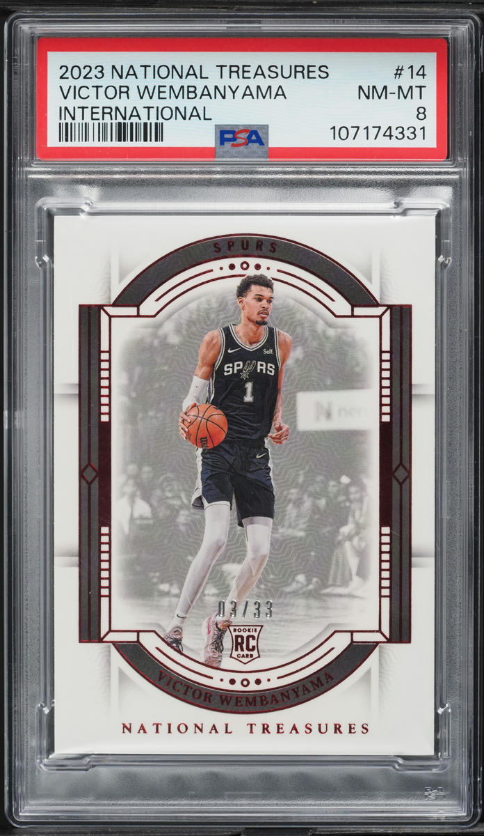 2023 National Treasures International Victor Wembanyama ROOKIE /33 #14 PSA 8