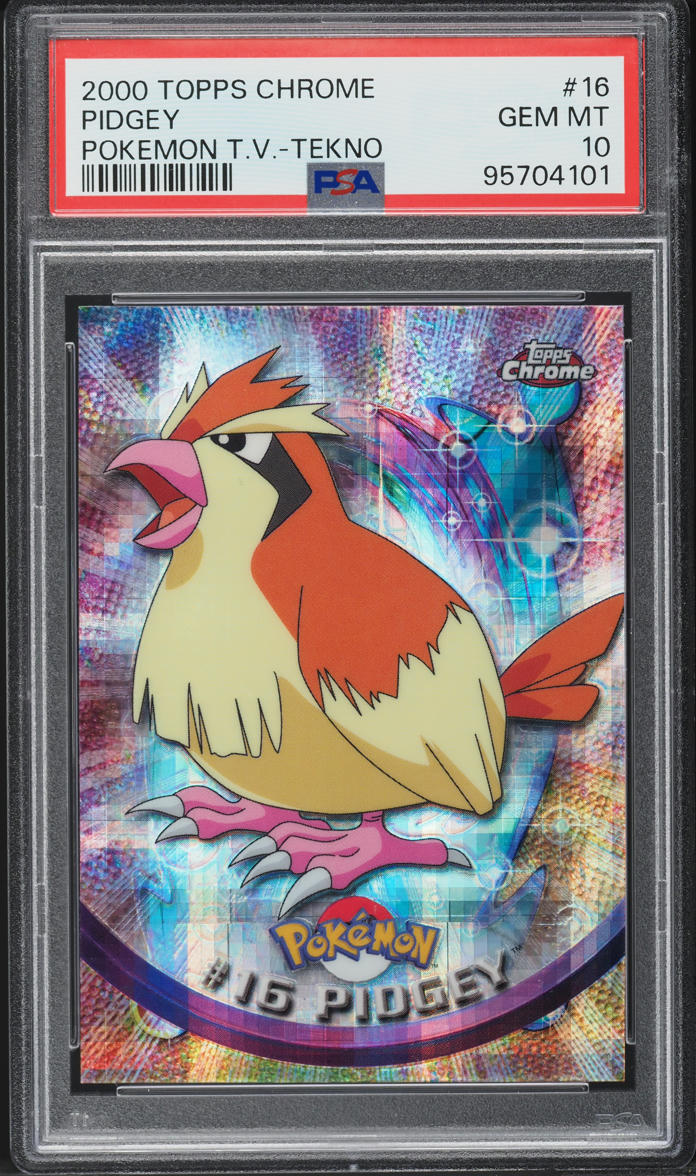 2000 Topps Chrome Pokemon T.V. Tekno Pidgey #16 PSA 10 GEM MINT