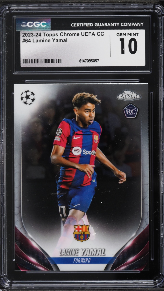 2023 Topps Chrome UEFA Club Competitions Lamine Yamal ROOKIE #64 CGC 10 GEM MINT