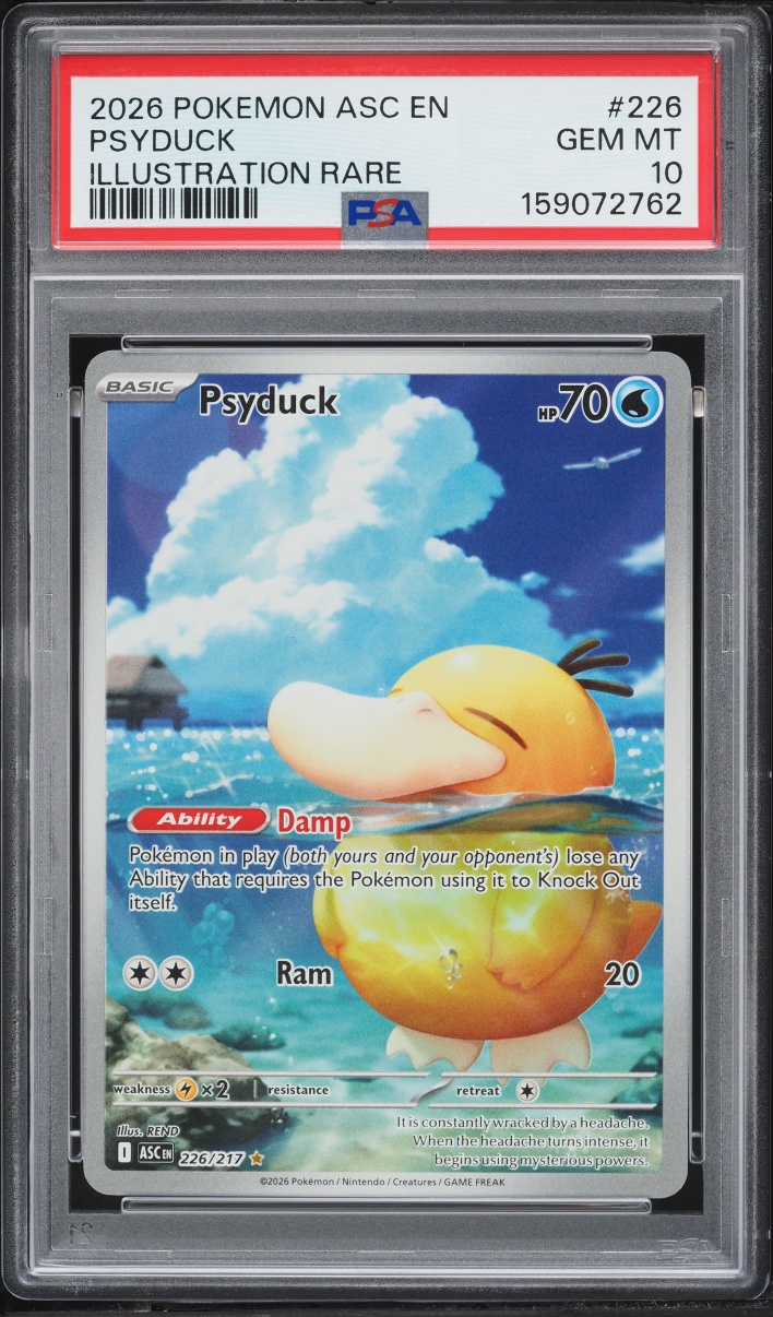 2026 Pokemon Mega Evolution Ascended Heroes IR Psyduck #226 PSA 10 GEM MINT