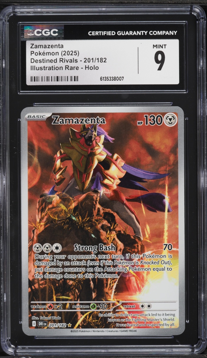 2025 Pokemon Scarlet & Violet Destined Rivals IR Zamazenta #201 CGC 9 MINT