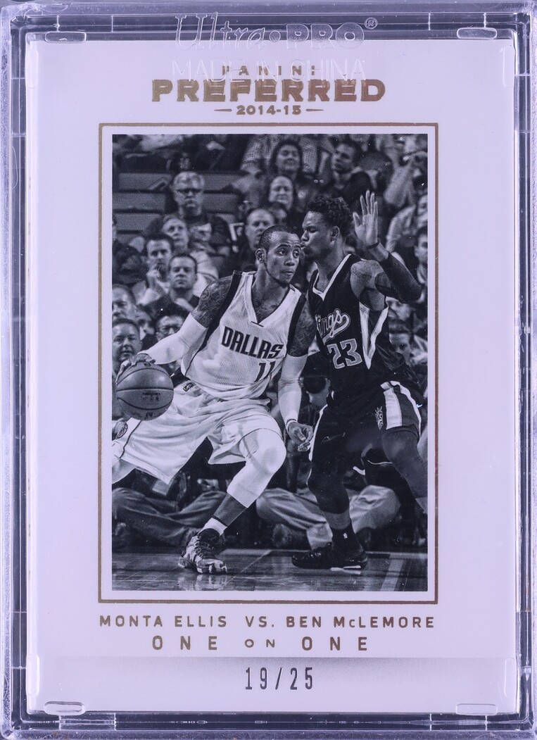 2014 Panini Preferred VS 1 On 1 Booklet Prime Monta Ellis Ben McLemore PATCH /25 #13 CGC AUTH