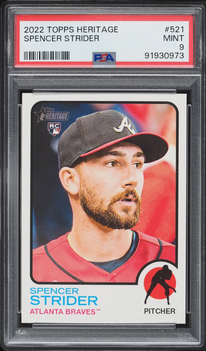 2022 Topps Heritage Spencer Strider ROOKIE #521 PSA 9 MINT