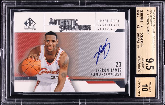 2003 SP Signature Edition LeBron James ROOKIE AUTO #AS-LJ BGS 9.5