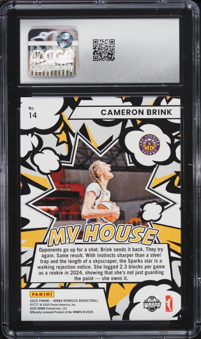 2025 Donruss WNBA My House Cameron Brink #14 CGC 9 MINT