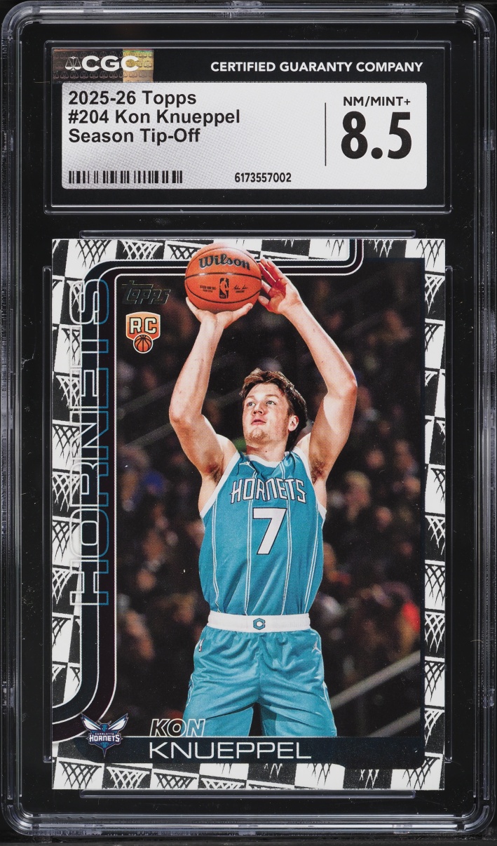 2025 Topps Season Tip Off Kon Knueppel ROOKIE #204 CGC 8.5 NM-MT+