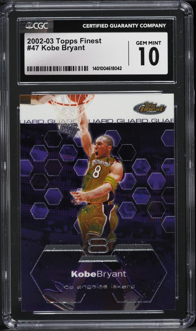 2002 Finest Basketball Kobe Bryant #47 CGC 10 GEM MINT