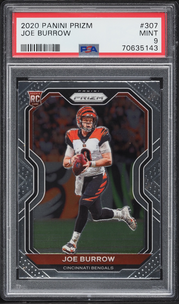 2020 Panini Prizm Joe Burrow ROOKIE #307 PSA 9 MINT