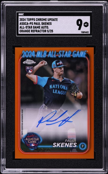 2024 Topps Chrome Update ASG Orange Refractor Paul Skenes