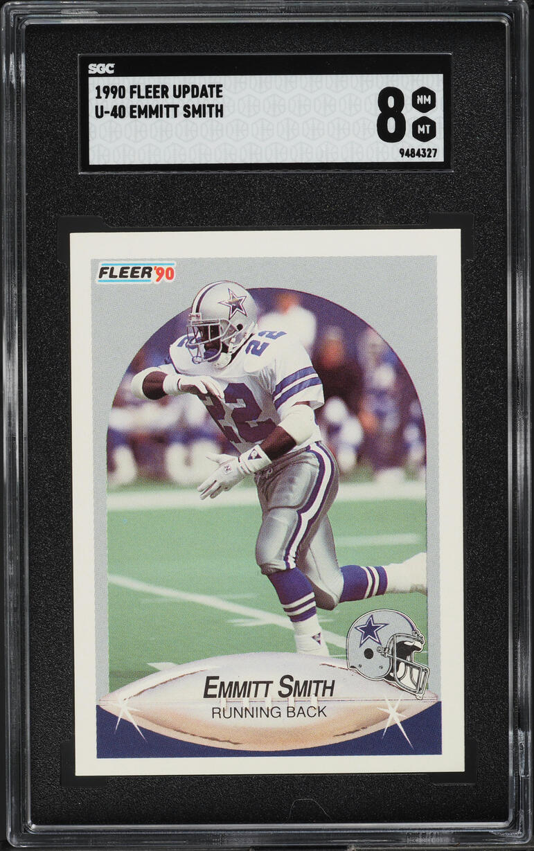 1990 Fleer Update Emmitt Smith ROOKIE #U-40 SGC 8 NM-MT