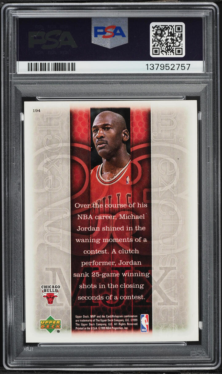 1999 Upper Deck MVP Michael Jordan #194 PSA 4 VGEX