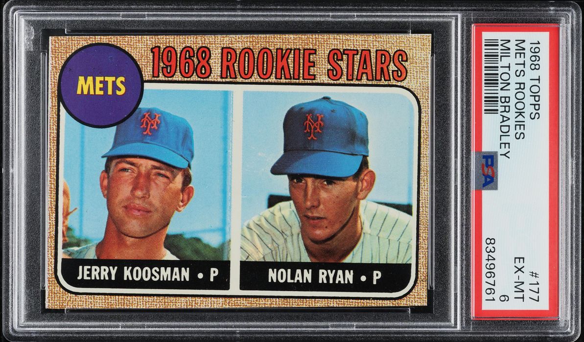 1968 Topps Nolan Ryan ROOKIE #177 PSA 6 EXMT