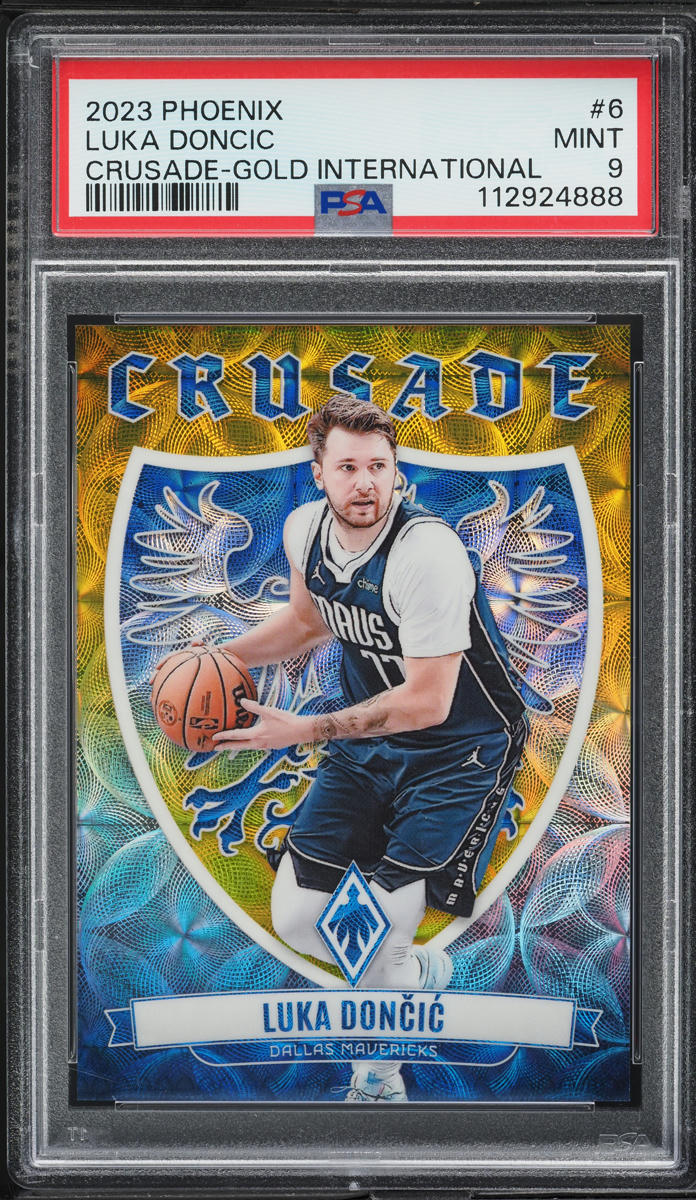 2023 Panini Phoenix Crusade Gold International Luka Doncic /10 #6 PSA 9 MINT