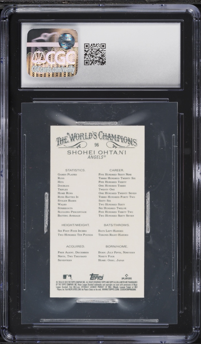 2023 Topps Allen & Ginter Mini Shohei Ohtani #96 CGC 8 NM-MT