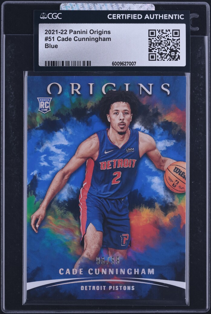 2021 Panini Origins Blue Cade Cunningham ROOKIE /99 #51 CGC AUTH