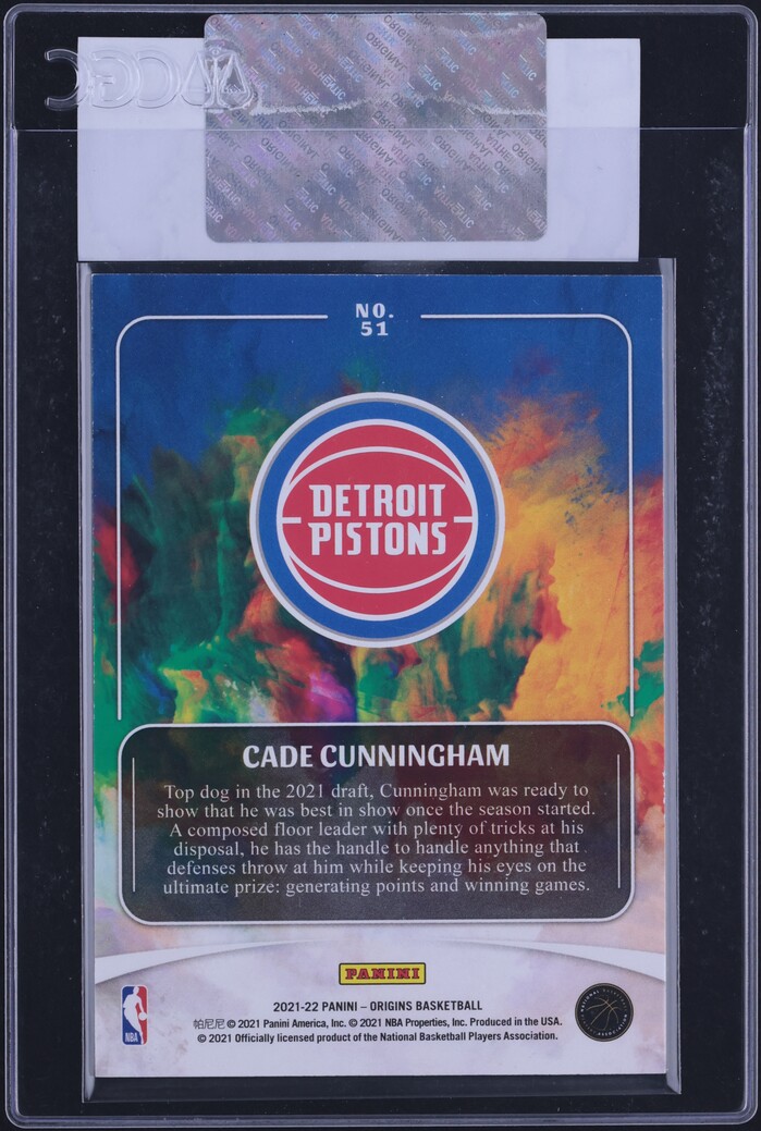 2021 Panini Origins Blue Cade Cunningham ROOKIE /99 #51 CGC AUTH
