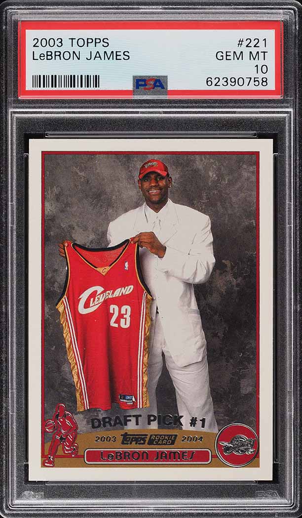 その他 Lebron James rc topps 2003 Topps Basketball LeBron James ROOKIE RC #221 PSA 10 GEM