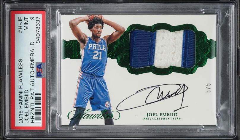 2014 National Treasures Joel Embiid ROOKIE PATCH AUTO DNA 10 /99