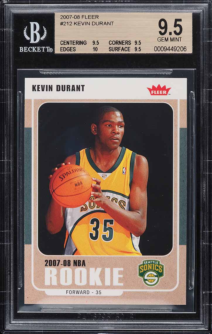 2007 Topps Chrome Kevin Durant ROOKIE #131 PSA 9 MINT on Fanatics