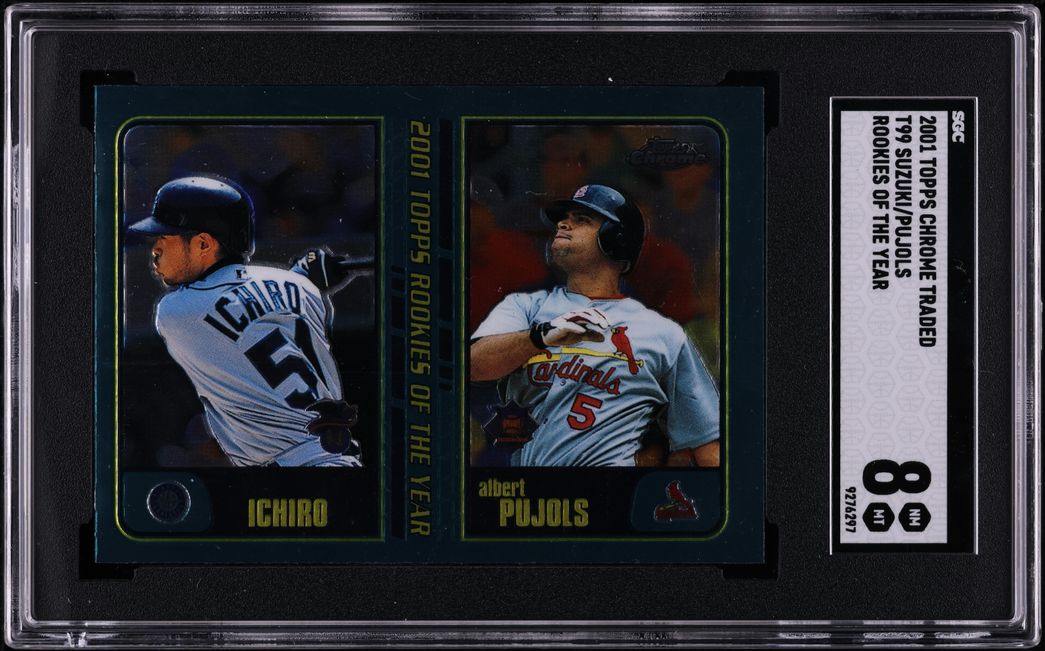 2001 Topps Chrome Traded Ichiro Suzuki & Albert Pujols ROOKIE #T99