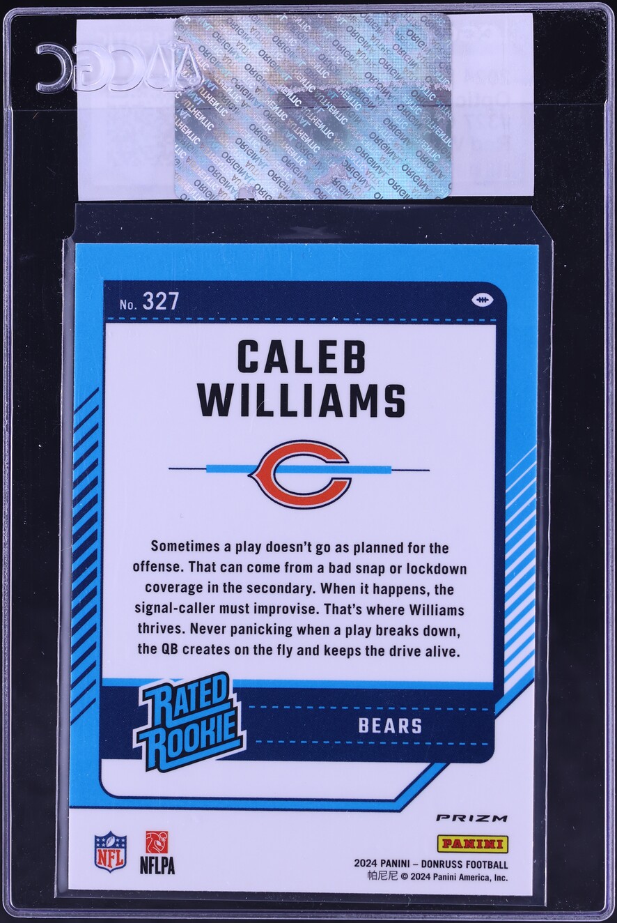 2024 Donruss Optic Preview Red Wave Caleb Williams ROOKIE #327 CGC AUTH