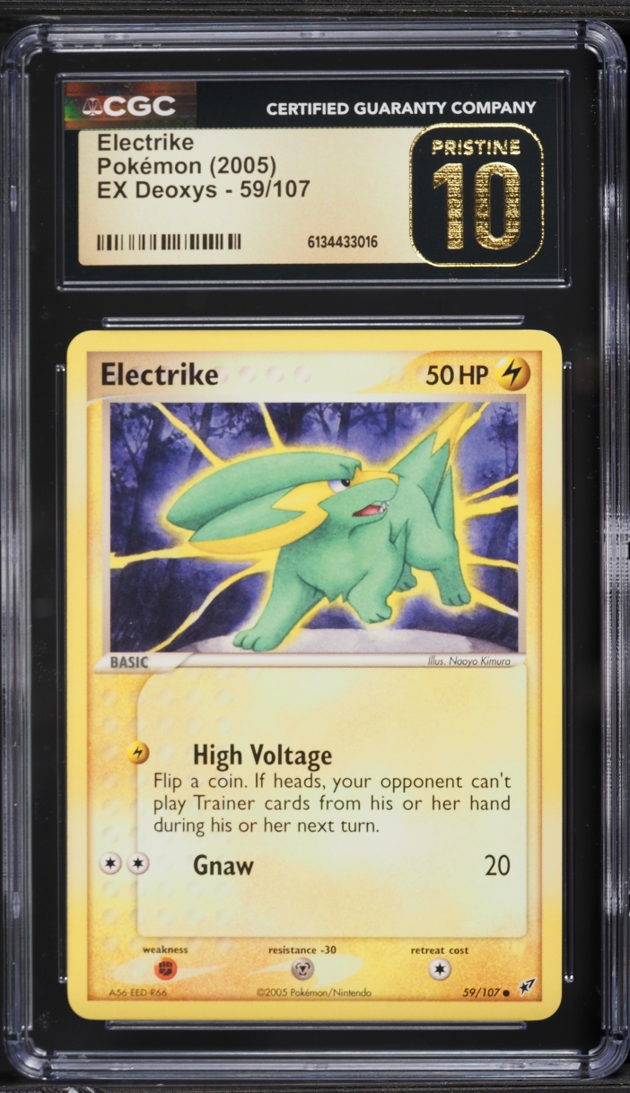 2005 Pokemon EX Deoxys Electrike #59 CGC 10 PRISTINE
