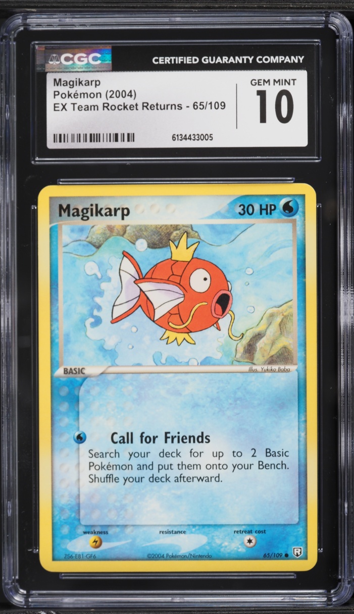 2004 Pokemon EX Team Rocket Returns Magikarp #65 CGC 10 GEM MINT