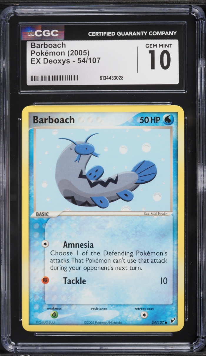 2005 Pokemon EX Deoxys Barboach #54 CGC 10 GEM MINT