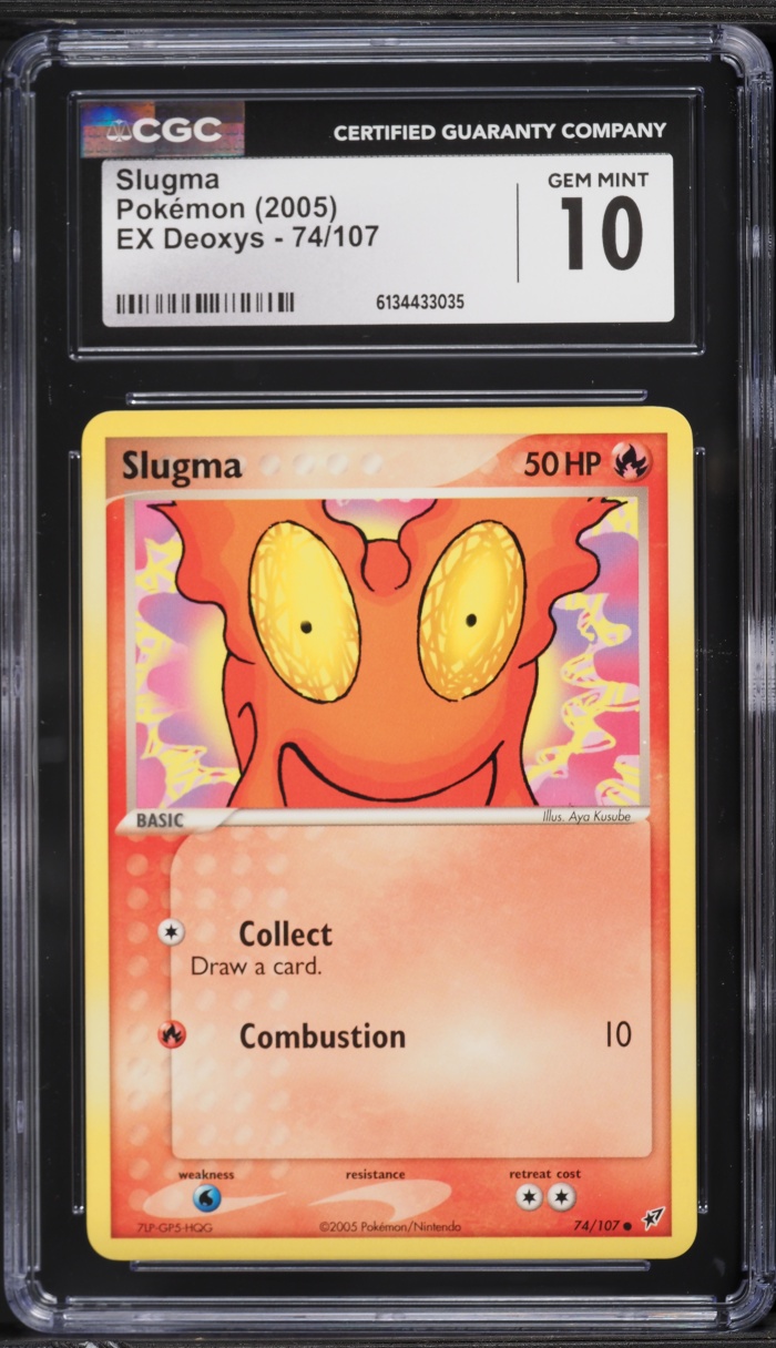 2005 Pokemon EX Deoxys Slugma #74 CGC 10 GEM MINT