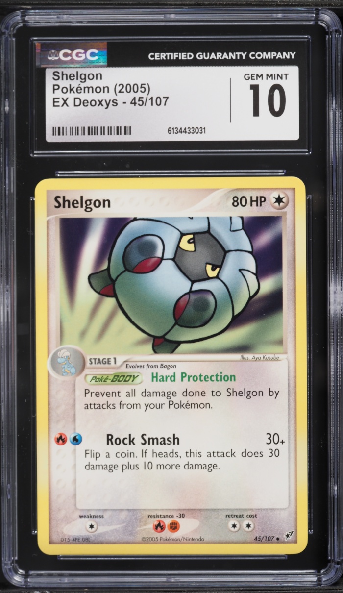 2005 Pokemon EX Deoxys Shelgon #45 CGC 10 GEM MINT