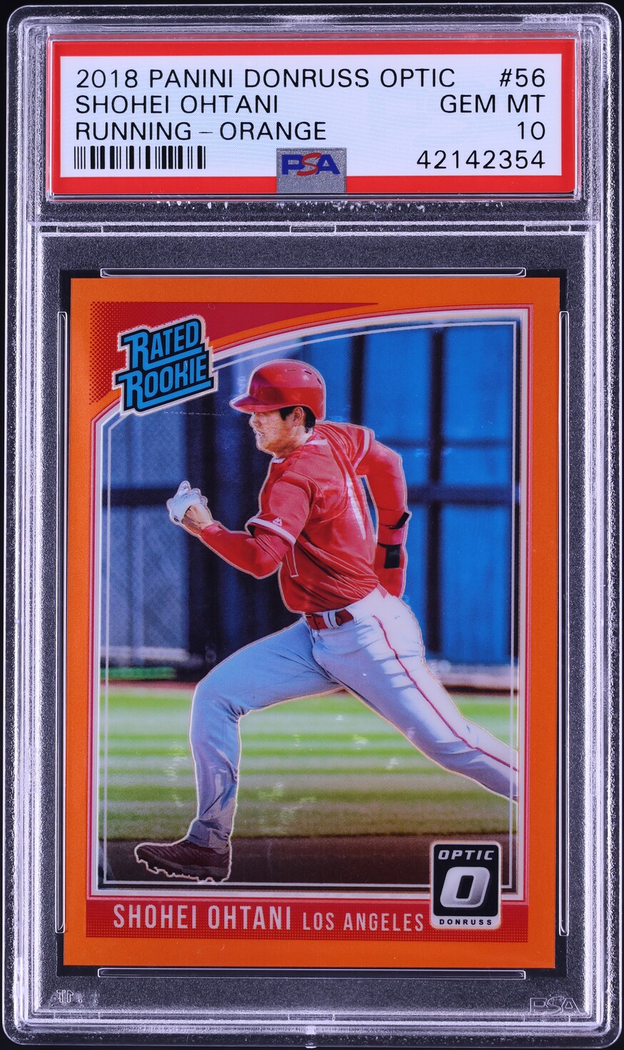 2018 Donruss Optic Variation Orange Shohei Ohtani ROOKIE /199 #56 PSA 10 GEM