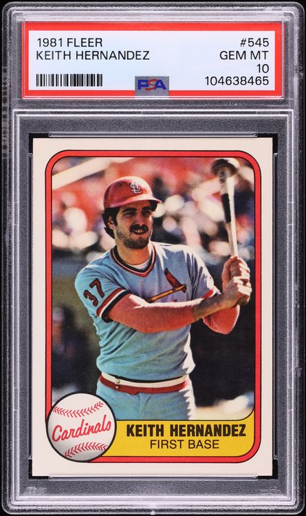 1981 Fleer Keith Hernandez #545 PSA 10 GEM MINT