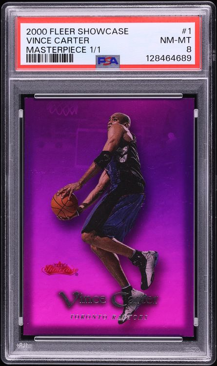 2000 Fleer Showcase Masterpiece Vince Carter 1/1 #1 PSA 8 NM-MT