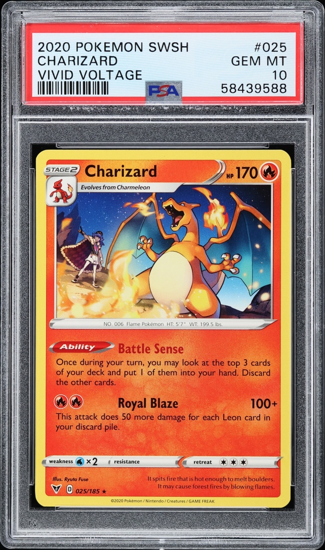 2020 Pokemon Sword & Shield Vivid Voltage Charizard #25 PSA 10 GEM MINT