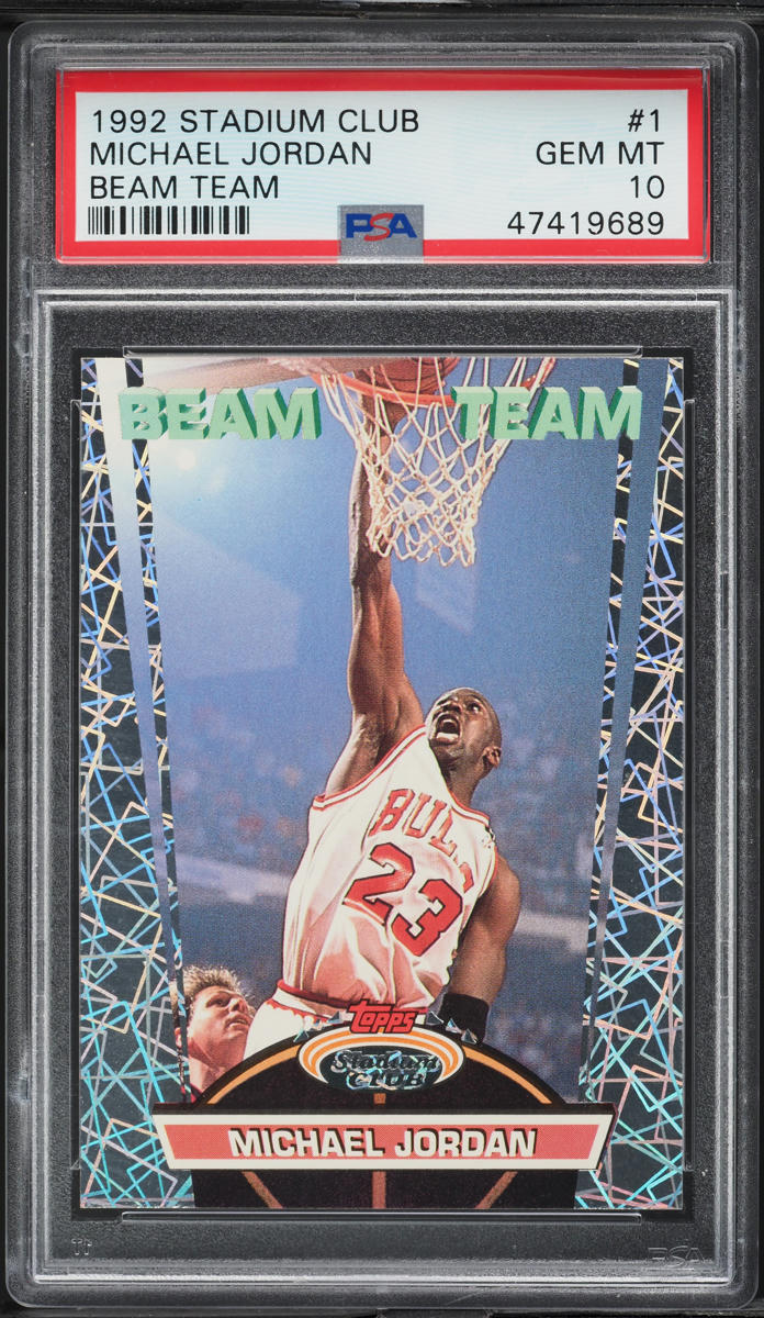 1992 Stadium Club Beam Team Michael Jordan #1 PSA 10 GEM MINT - Photo 1