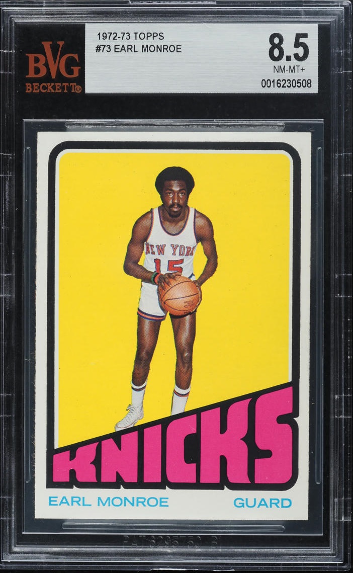 1972 Topps Basketball Earl Monroe #73 BVG 8.5 NM-MT+ on Fanatics
