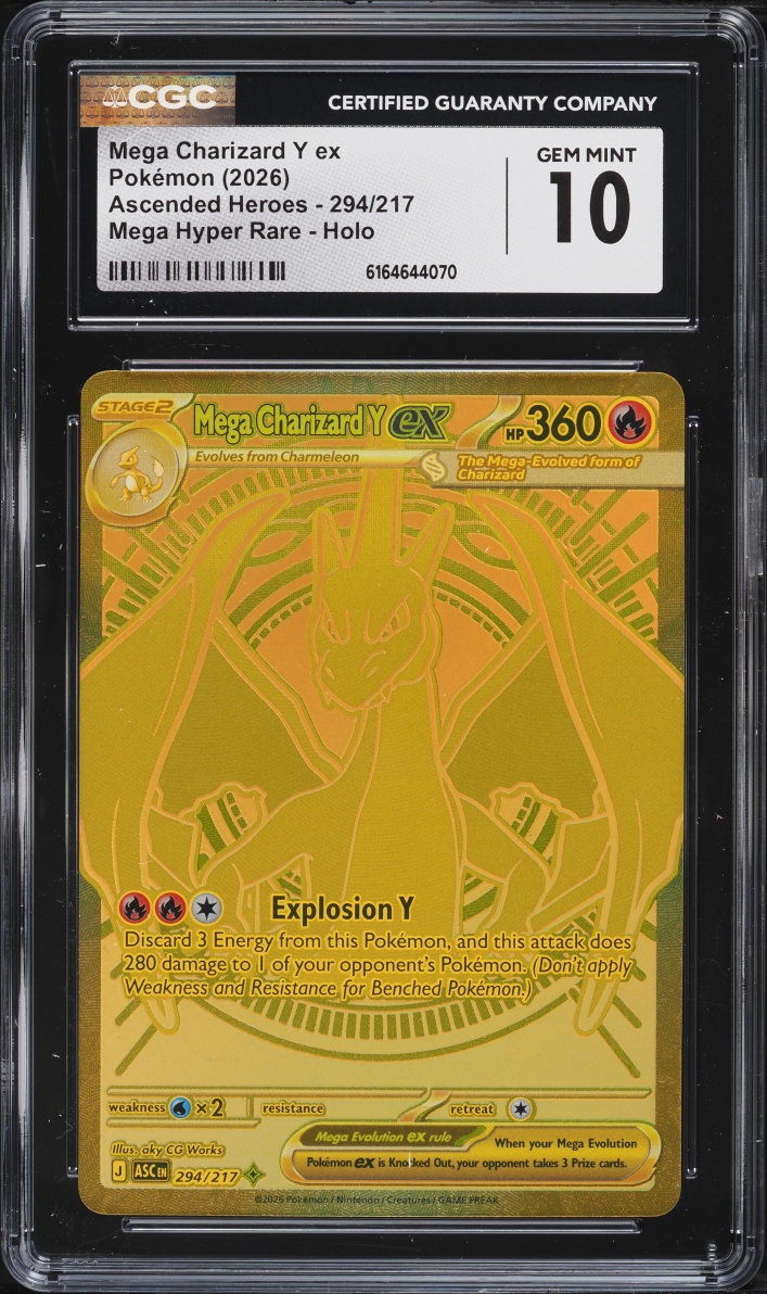 2026 Pokemon Mega Evolution Ascended Heroes MHR Mega Charizard Y ex #294 CGC 10 GEM MINT