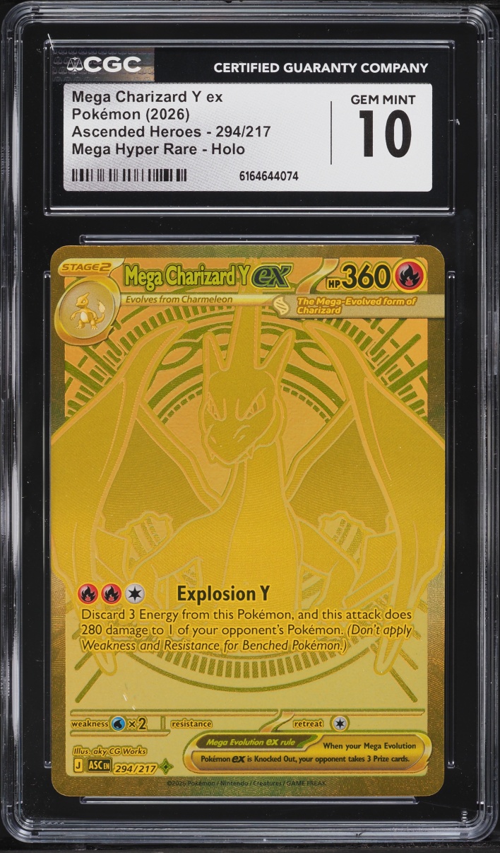 2026 Pokemon Mega Evolution Ascended Heroes MHR Mega Charizard Y ex #294 CGC 10 GEM MINT
