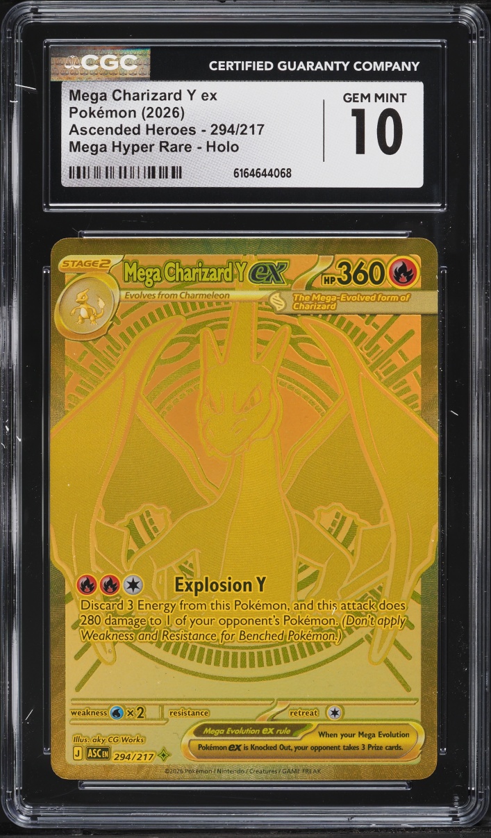 2026 Pokemon Mega Evolution Ascended Heroes MHR Mega Charizard Y ex #294 CGC 10 GEM MINT