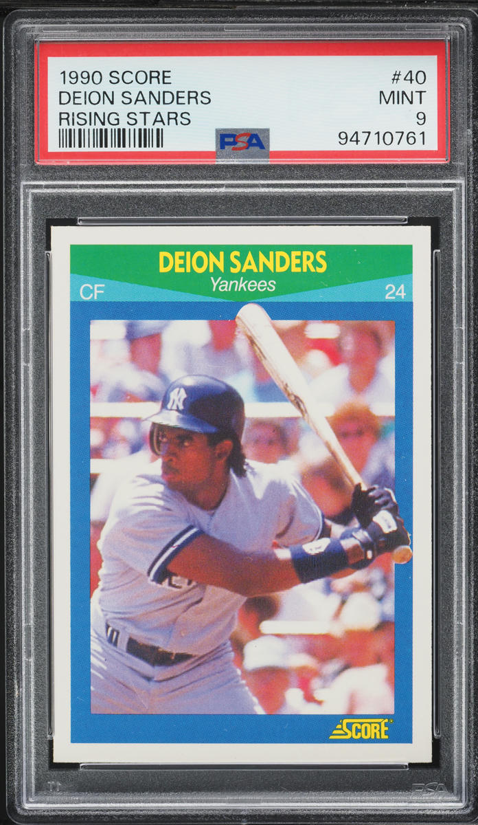1990 Score Rising Stars Deion Sanders ROOKIE #40 PSA 9 MINT