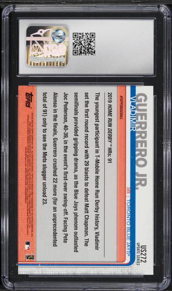 2019 Topps Update Vladimir Guerrero Jr. ROOKIE #US272 CSG 9.5 MINT+