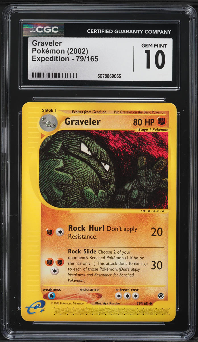 2002 Pokemon Expedition Graveler #79 CGC 10 GEM MINT