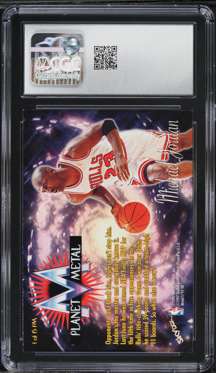 1997 Metal Universe Planet Metal Michael Jordan #1PM CGC 7.5 NRMT+