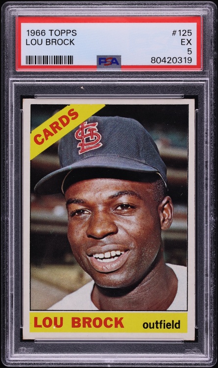 1966 Topps Lou Brock #125 PSA 5 EX