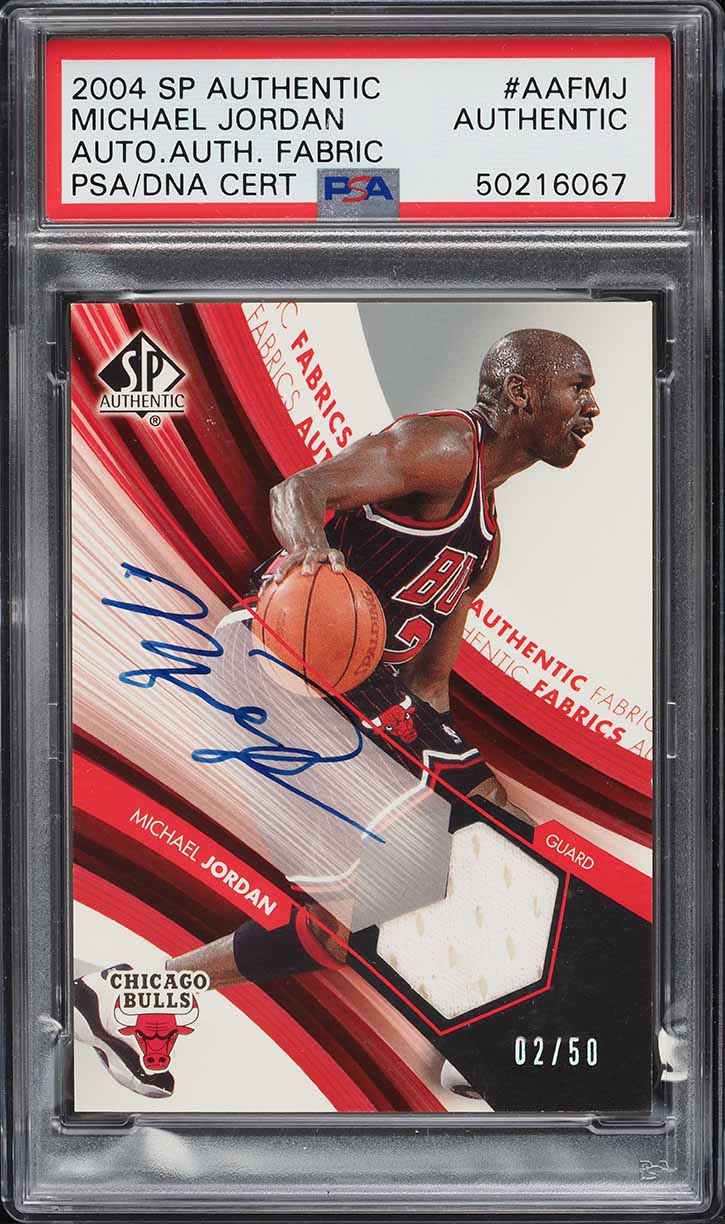 その他 NBA SP Authentic Fabrics Michael Jordan 2004 SP Authentic Fabrics Michael Jordan PATCH AUTO /50 #AAFMJ PSA