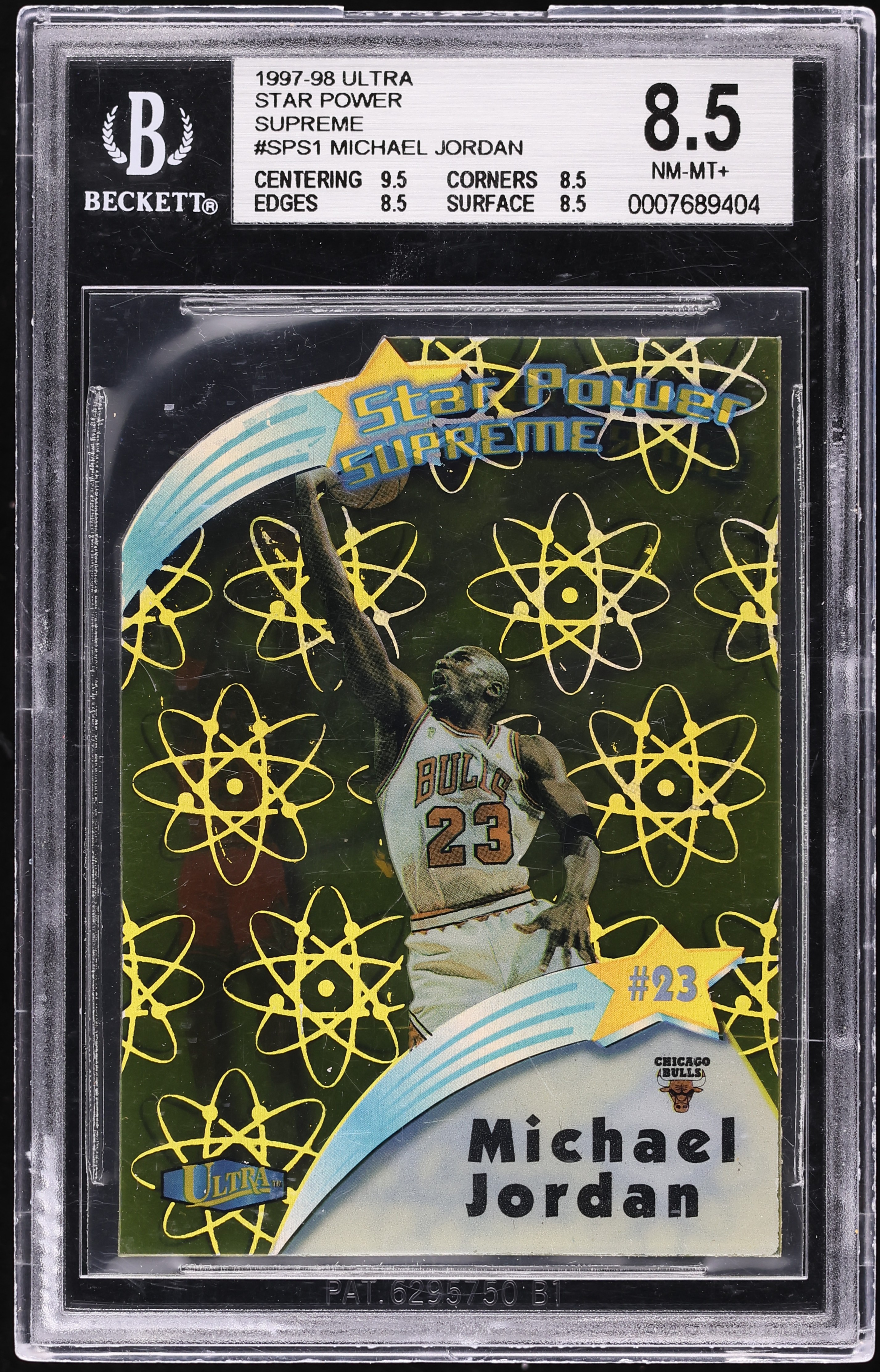1997 Ultra Star Power Supreme Michael Jordan #SPS1 BGS 8.5 NM-MT+