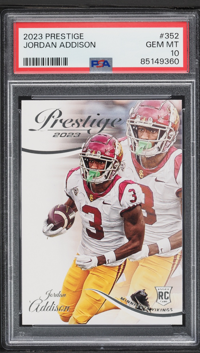 2023 Panini Prestige Jordan Addison ROOKIE #352 PSA 10 GEM MINT