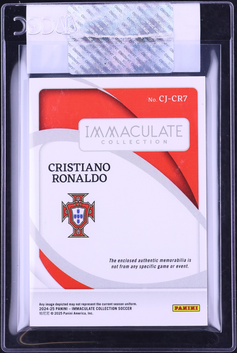 2023 Immaculate Collection Platinum Cristiano Ronaldo PATCH 1/1 #CJ-CR7 CGC AUTH
