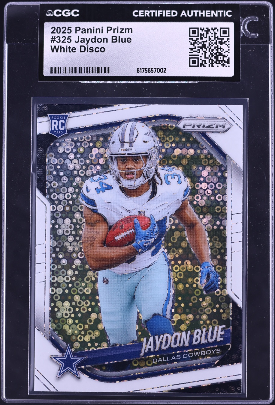 2025 Panini Prizm White Disco Jaydon Blue ROOKIE #325 CGC AUTH