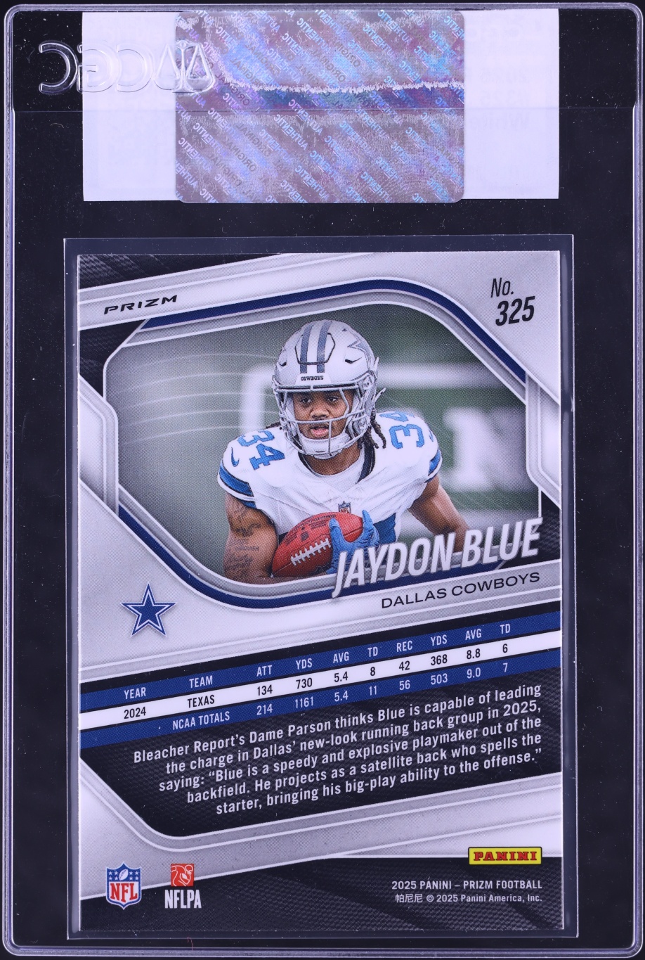 2025 Panini Prizm White Disco Jaydon Blue ROOKIE #325 CGC AUTH